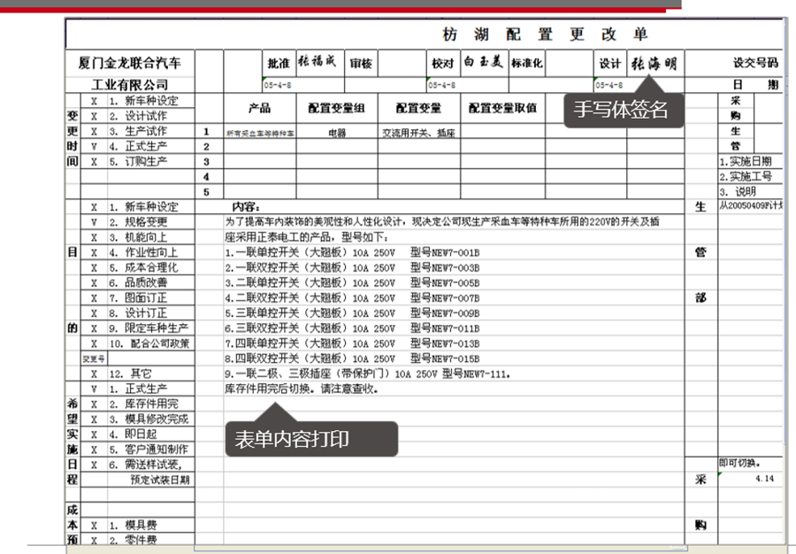 流程电子表单