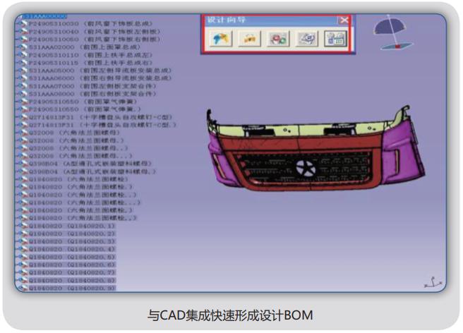 与CAD集成快速形成设计BOM