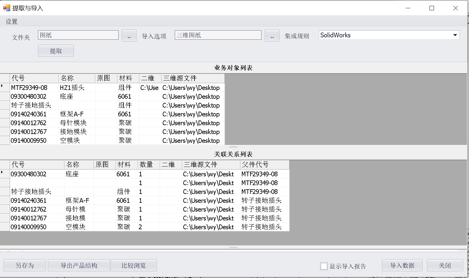 模型信息结构